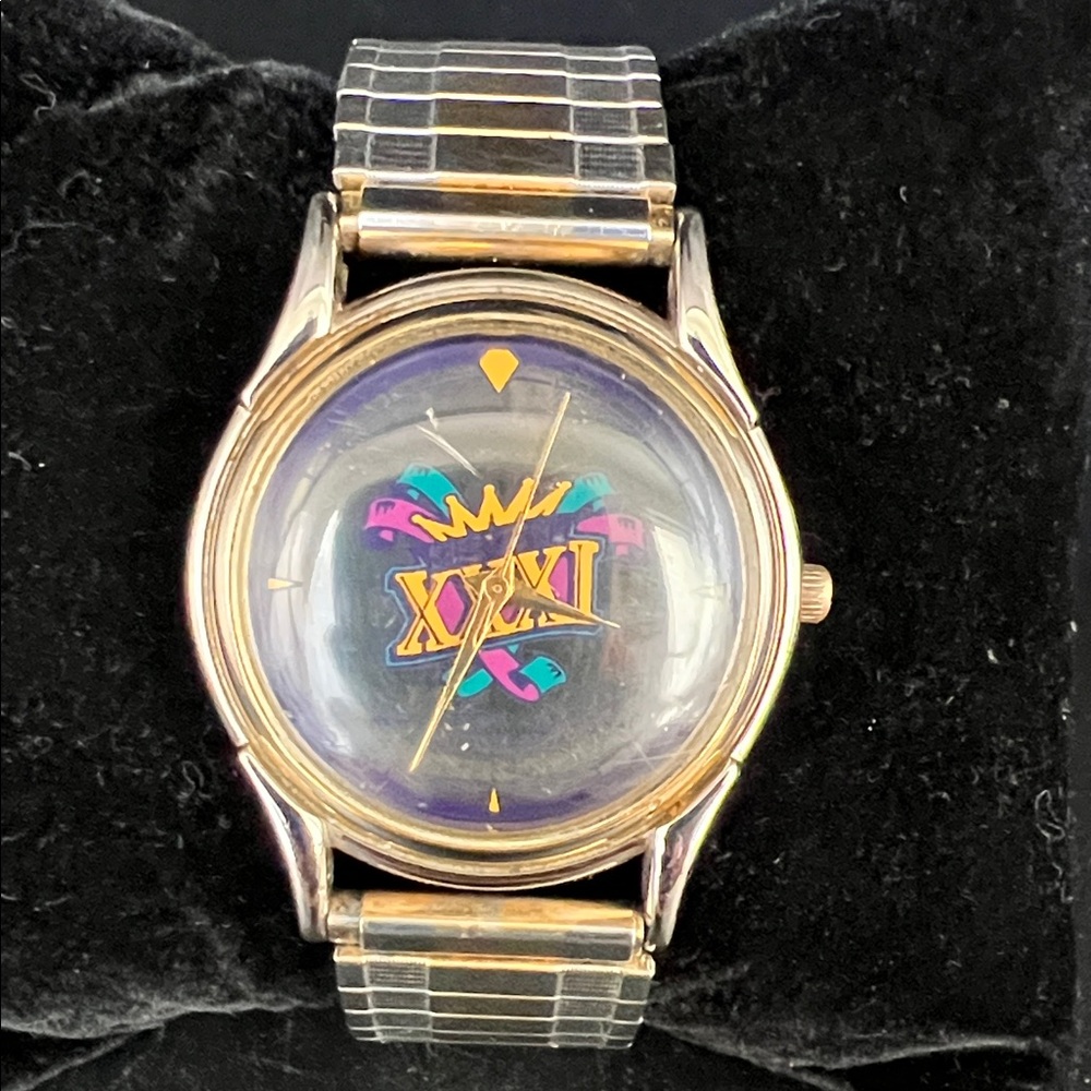 New Orleans Super Bowl 31 Limited Edition Bubble Men’s Watch 7” Extension Band